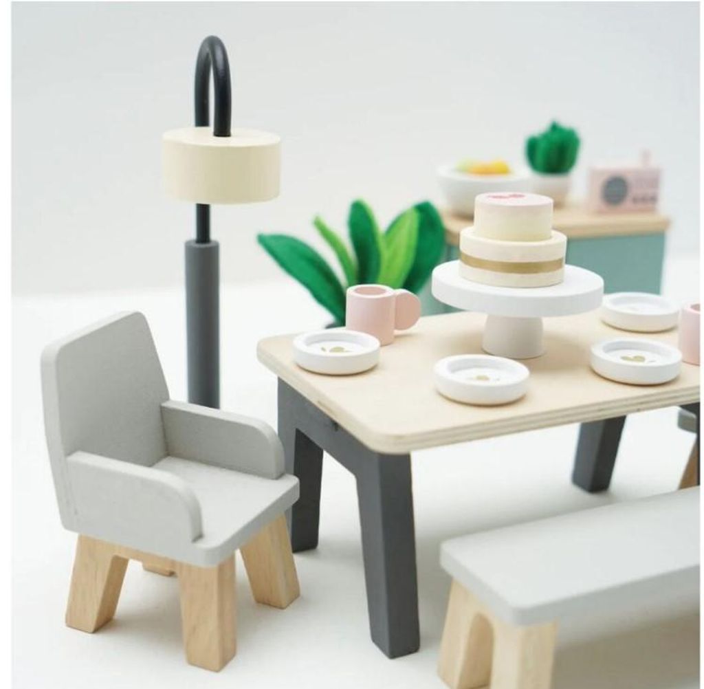 Le Toy Van Puppenhaus Esszimmer Daisylane Holz Möbelset100% Produktbild 