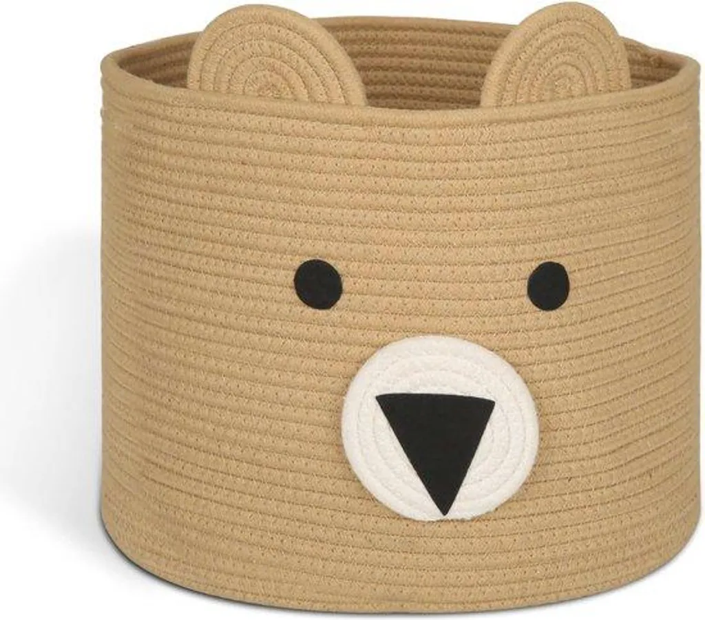 Filet de rangement respirant en coton beige 31 x 26 cm