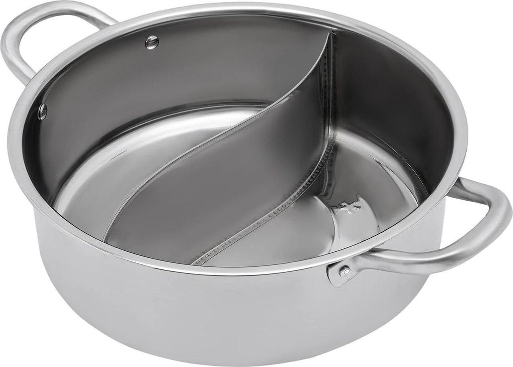 Shabu Shabu Hot Pot - Edelstahl-Topf - Mit Trennwand, Produktbild 