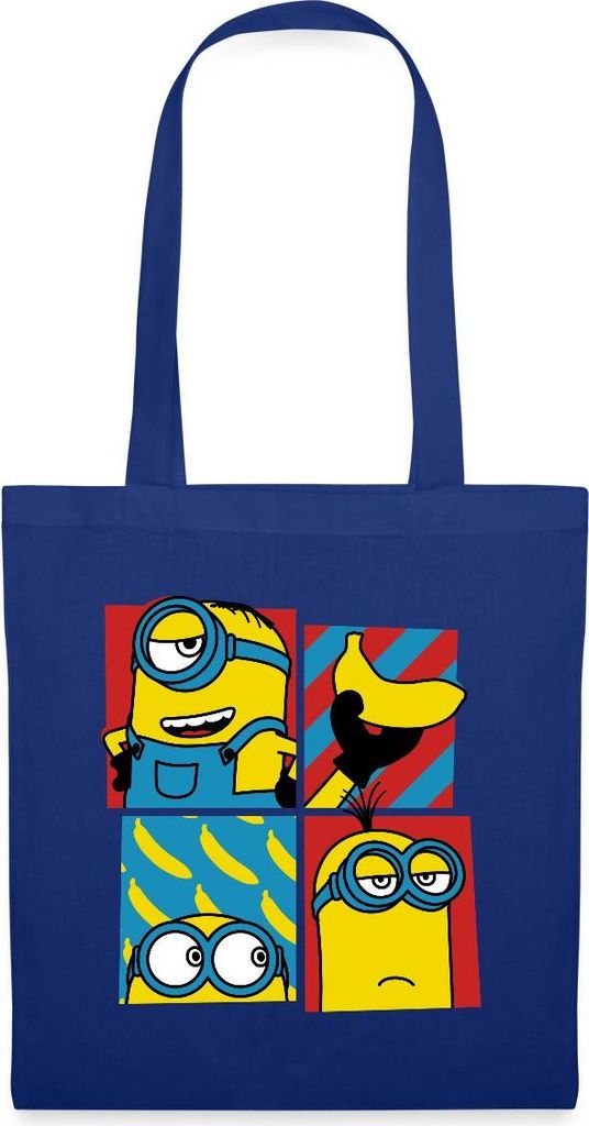 Spreadshirt Minions Stuart Bob Kevin Humor Despicable Me Stoffbeutel, One size, Royalblau