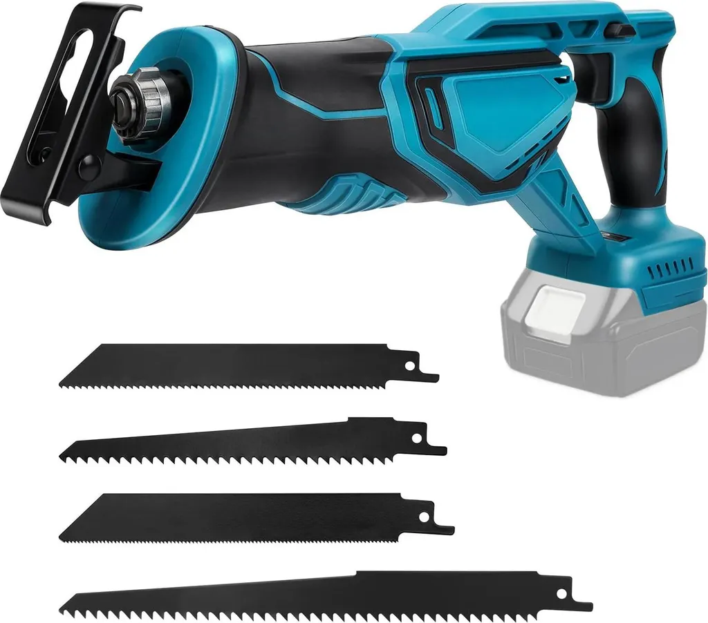 Scie pendulaire pour découpe de charpente et menuiserie sans fil Noir