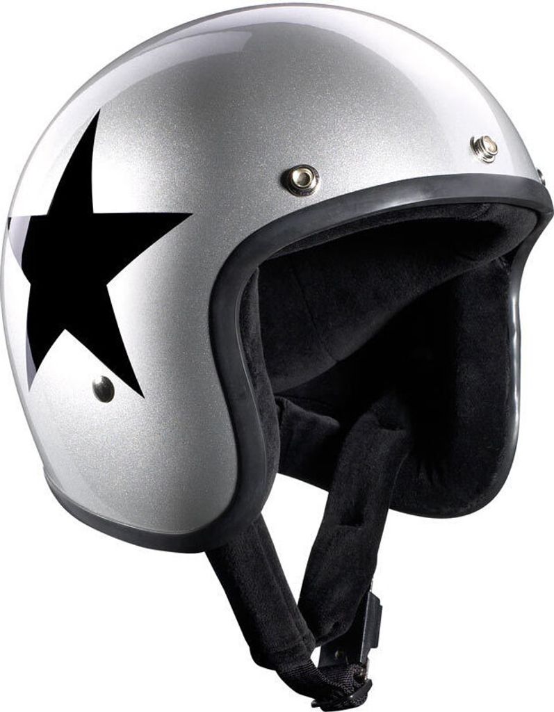 Casco Bandit Jet Star Silver, argento/nero, M (57/58) Immagine del prodotto 