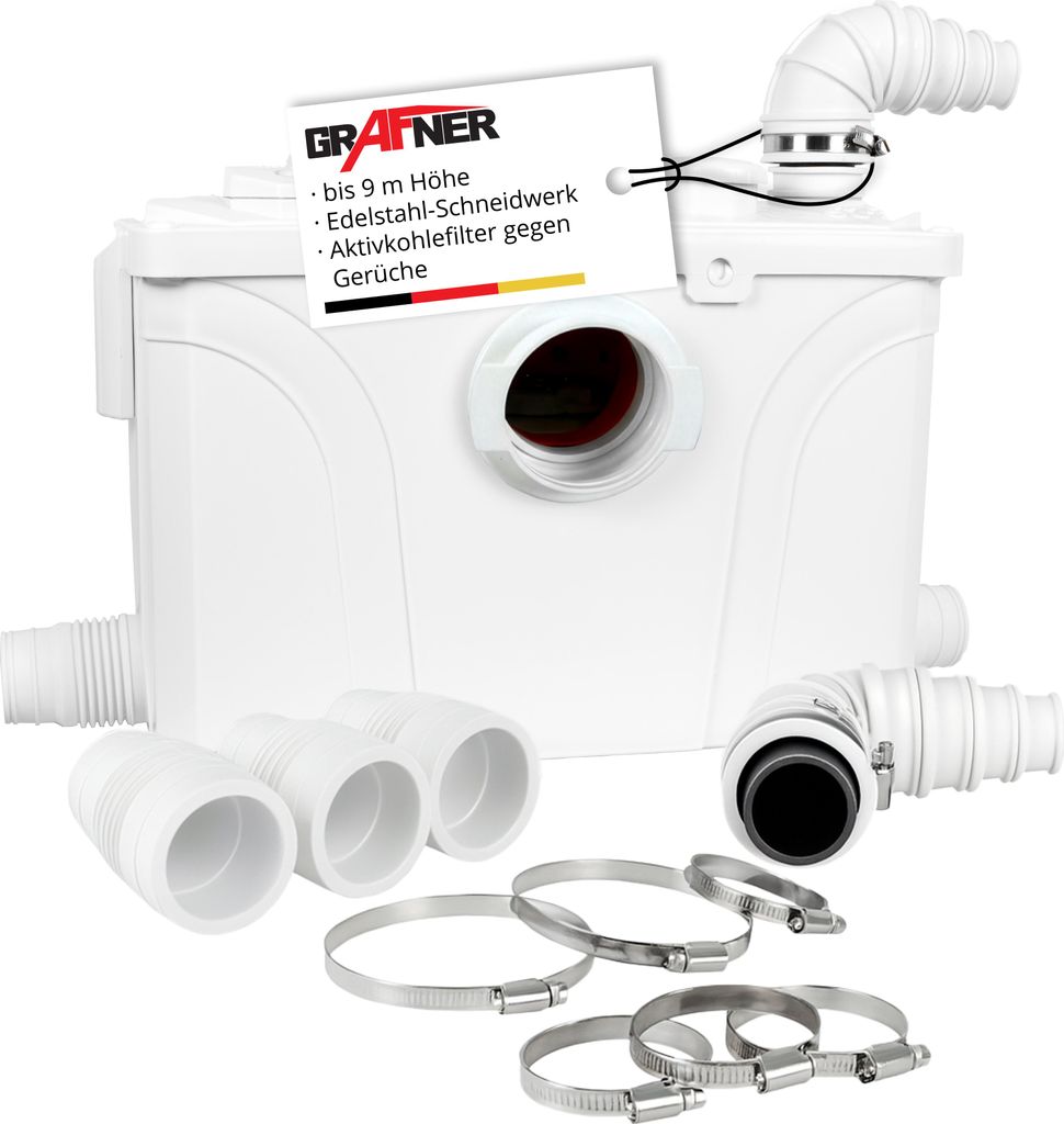 Grafner WC Hebeanlage 700W mit Schneidwerk/Zerkleinerer Produktbild 