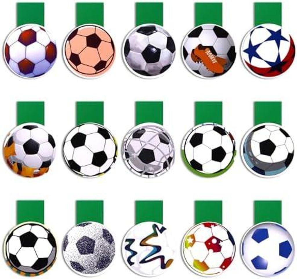 30 Stück Fußball Magnetische Lesezeichen, Kinder Magnet Lesezeichen Seite Marker für Jungen Mädchen Fussballfans Buchliebhaber Schüler Lehrer