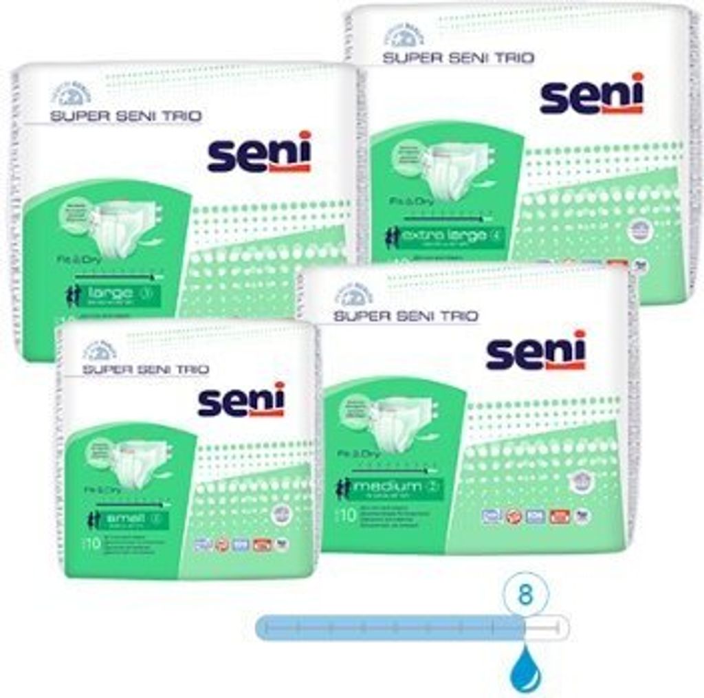 Inkontinenzhosen Super Seni Trio Large, Hüfte 100 bis 150 Produktbild 