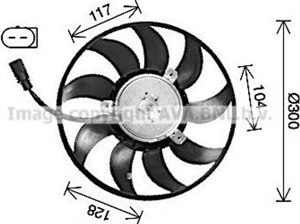 Ventilateur radiateur 5Q0959455AH à haut débit pour Golf VIII et Arteon