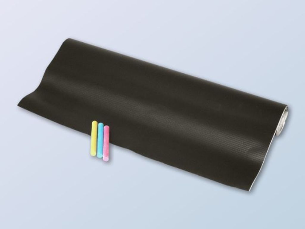 Tafelfolie 45 x 200cm selbstklebend incl. 5x Tafelkreide