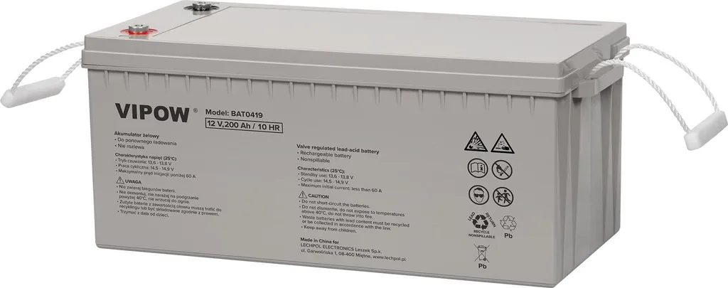 Batterie de Secours 12V 200Ah Gel pour Onduleur et Backup Maison