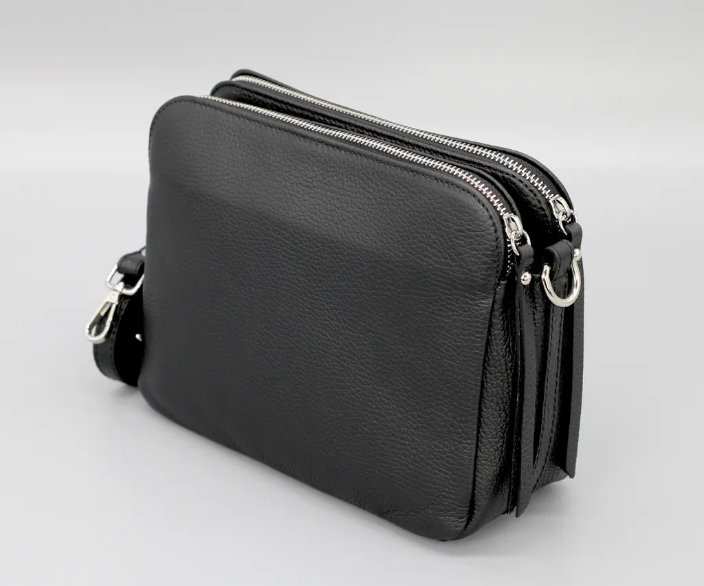 Adel Bags Sac à bandoulière en cuir noir pour femme - Élégance Classique - 2