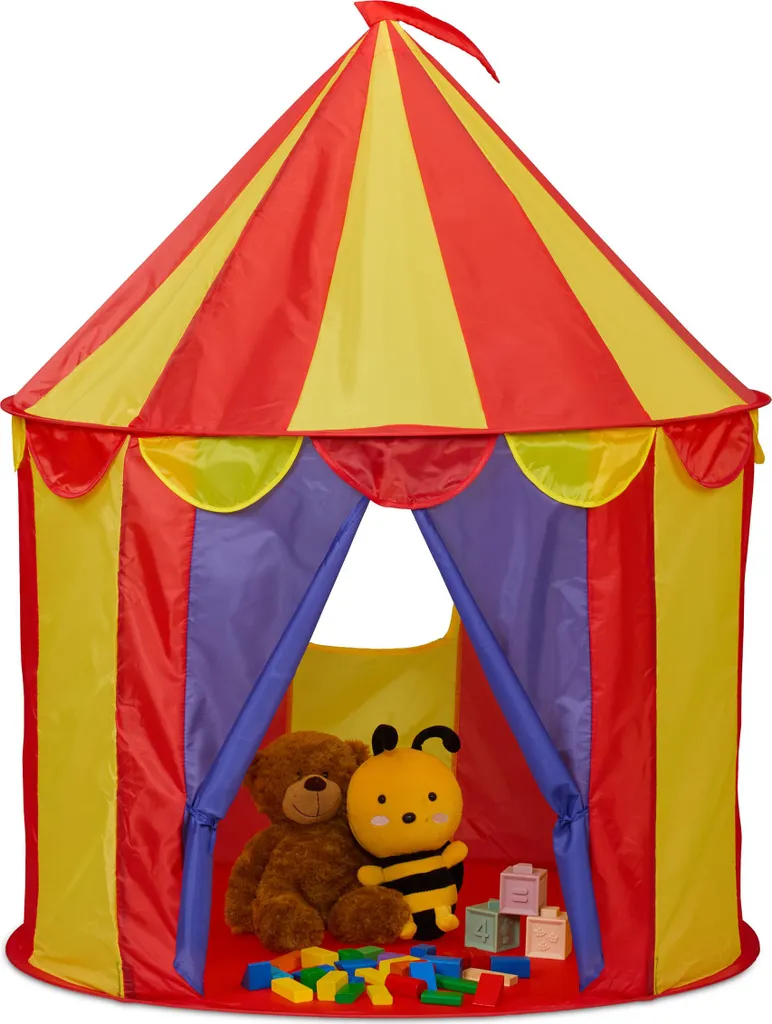 Tente de Jeu Cirque Enfant - Chapiteau de Jeu Intérieur et Jardin 135cm