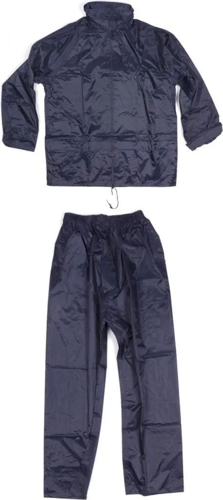 Ensemble de Pluie Bleu XXXL avec 2 Sacs de Transport et Capuche Col