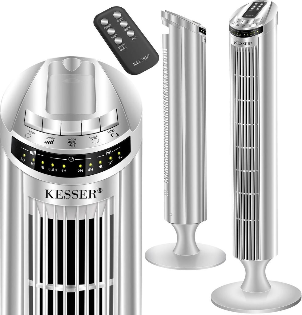 KESSER Turmventilator FERNBEDIENUNG Ventilator LED Display Produktbild 