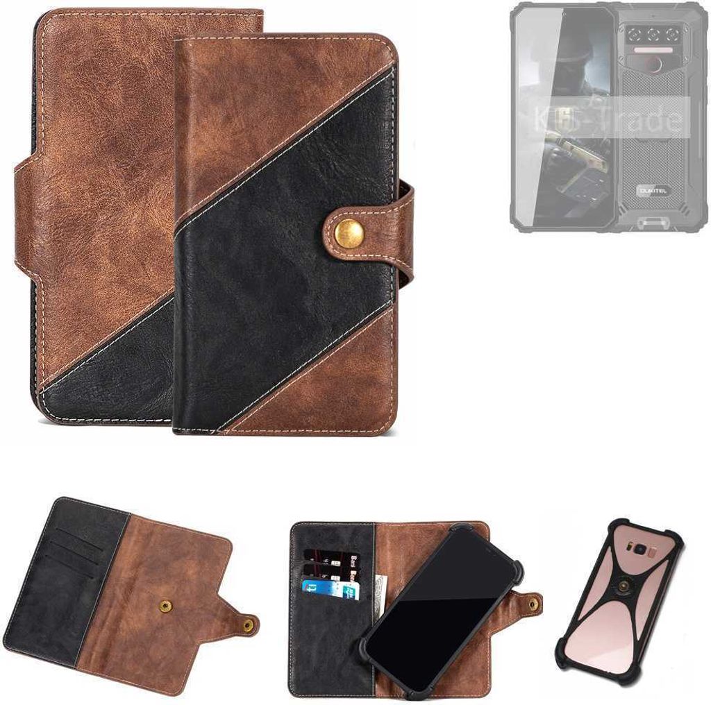 K-S-Trade Handyhülle Schutzhülle Bookstyle Case kompatibel mit Oukitel WP23 Klapphülle Cover Hülle Schutztasche 1x