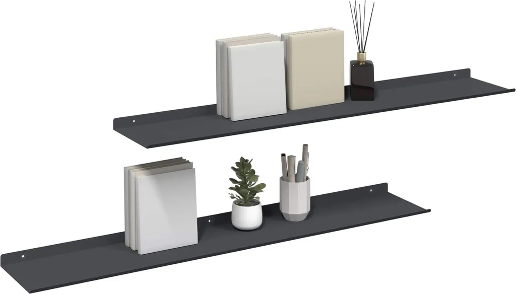 Offerta 2 Mensole vidaXL Antracite 100cm - Prezzo Imbattibile - 3