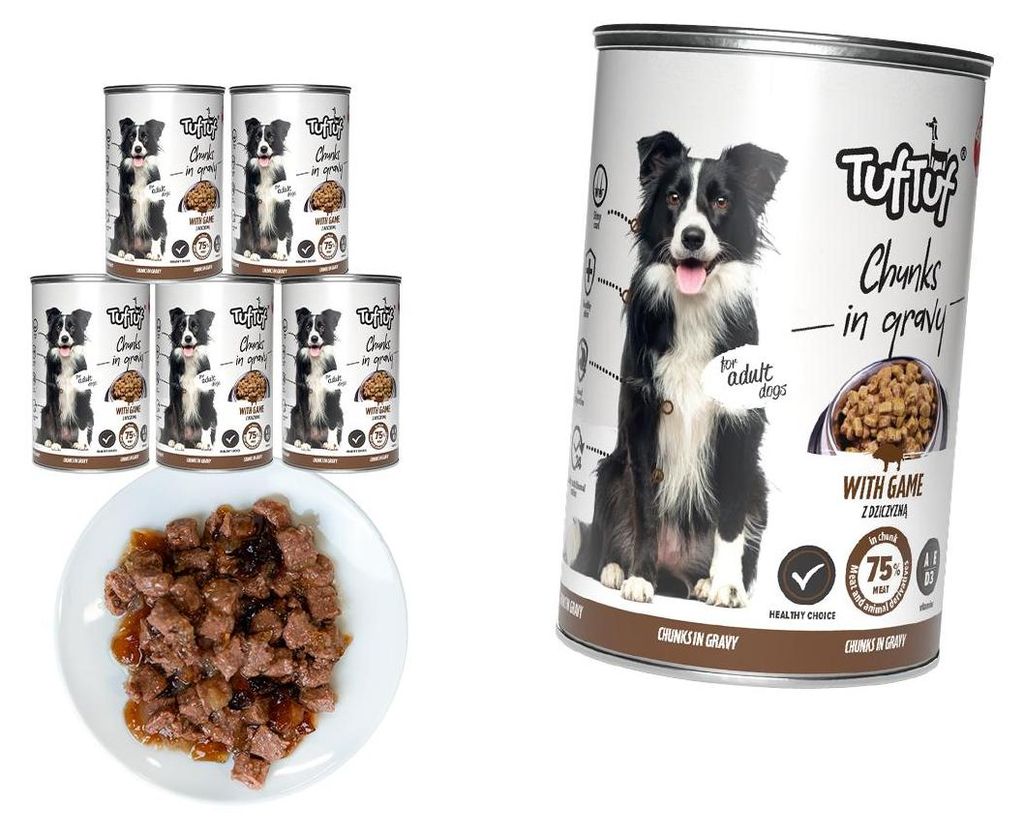 TufTuf | Mokré krmivo pro psy – zvěřina – Sada krmiva pro Obrázek produktu 