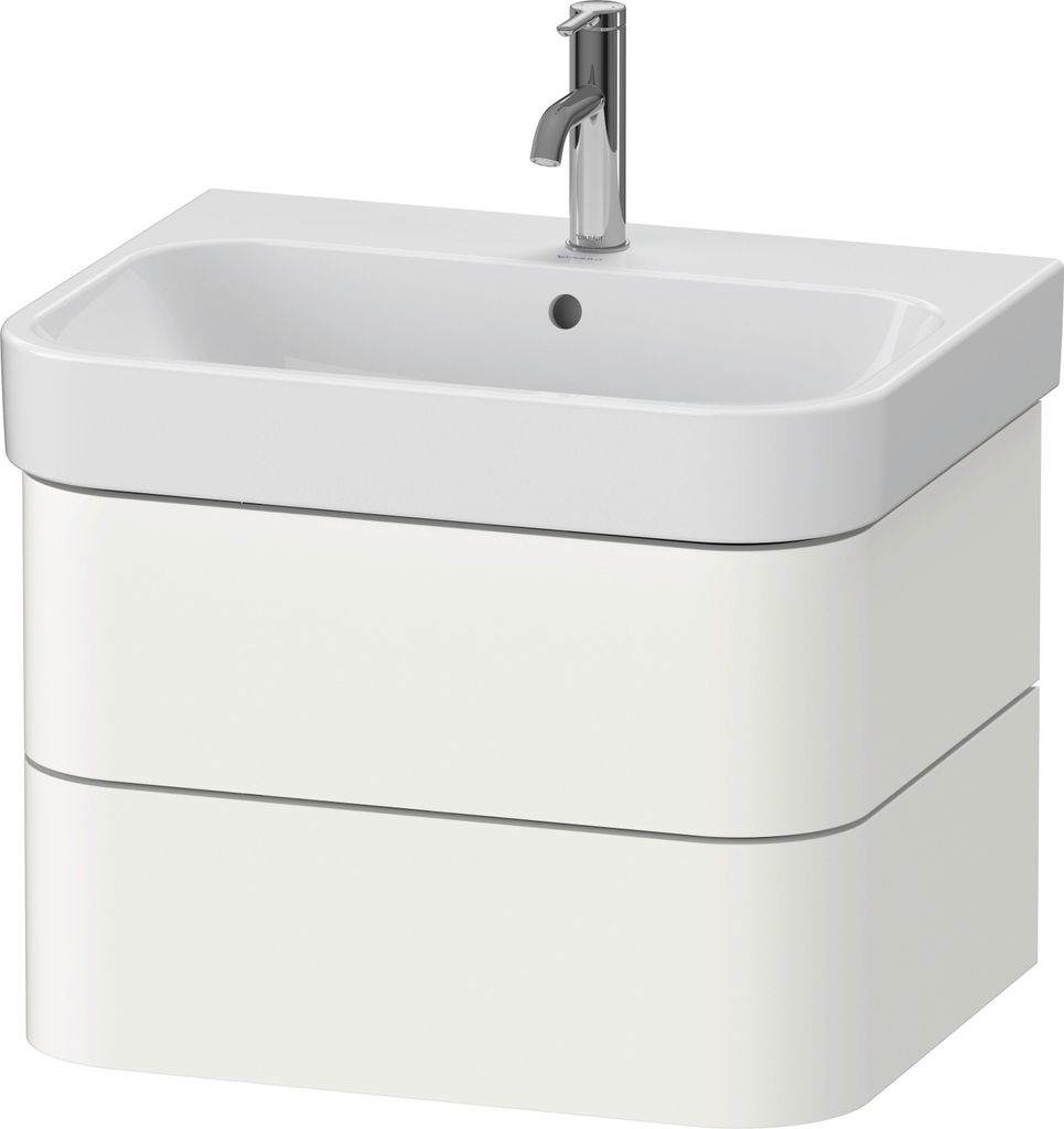 Duravit Happy D.2 Plus Waschtischunterbau wandhängend, 625x490mm, 2 Schubkästen, HP4386036360000