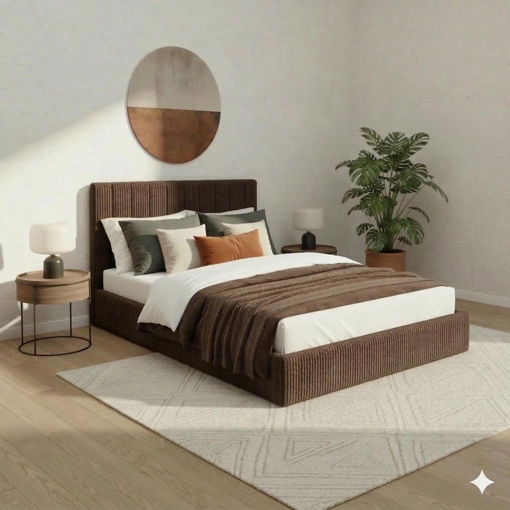 FurMeb24 Polsterbett POSO 1 - 180 x 200 cm - mit Matratze - Stoff Poso 06