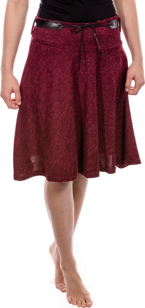 Rock knielang A-Linie One Size verschiedene Farben bordeaux