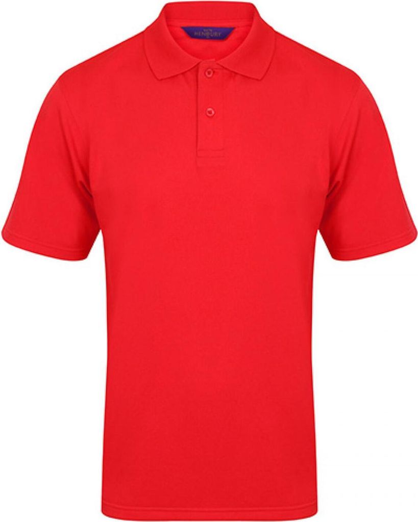 Henbury H475 | Herren Coolplus Wicking Polo Shirt / Mikro-Piqué - Farbe: Red - Größe: XS