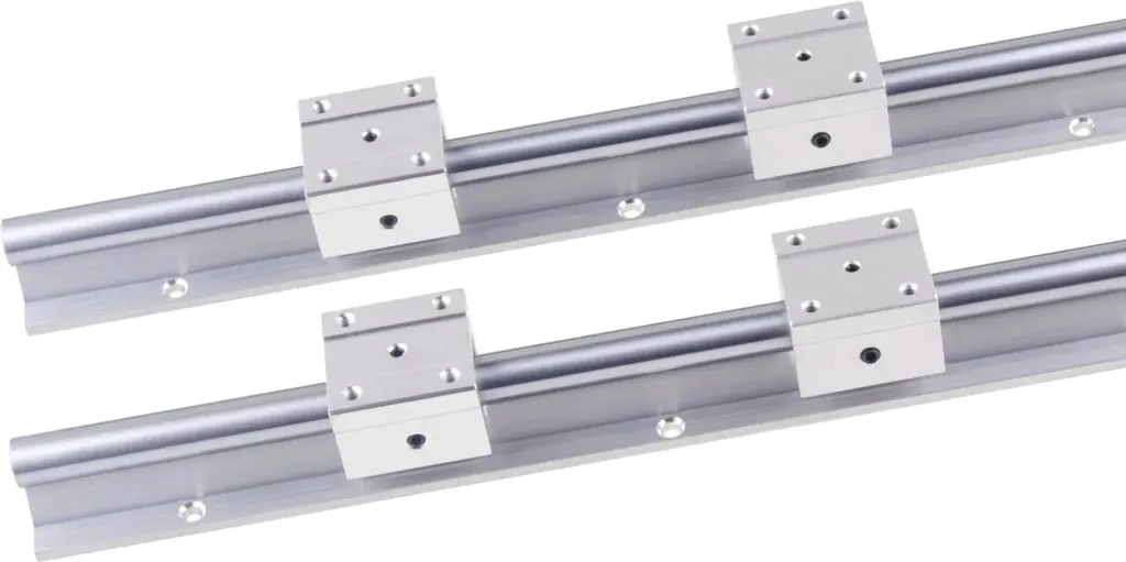 Rail linéaire CNC SBR12 1000 mm robuste avec support alu et acier trempé
