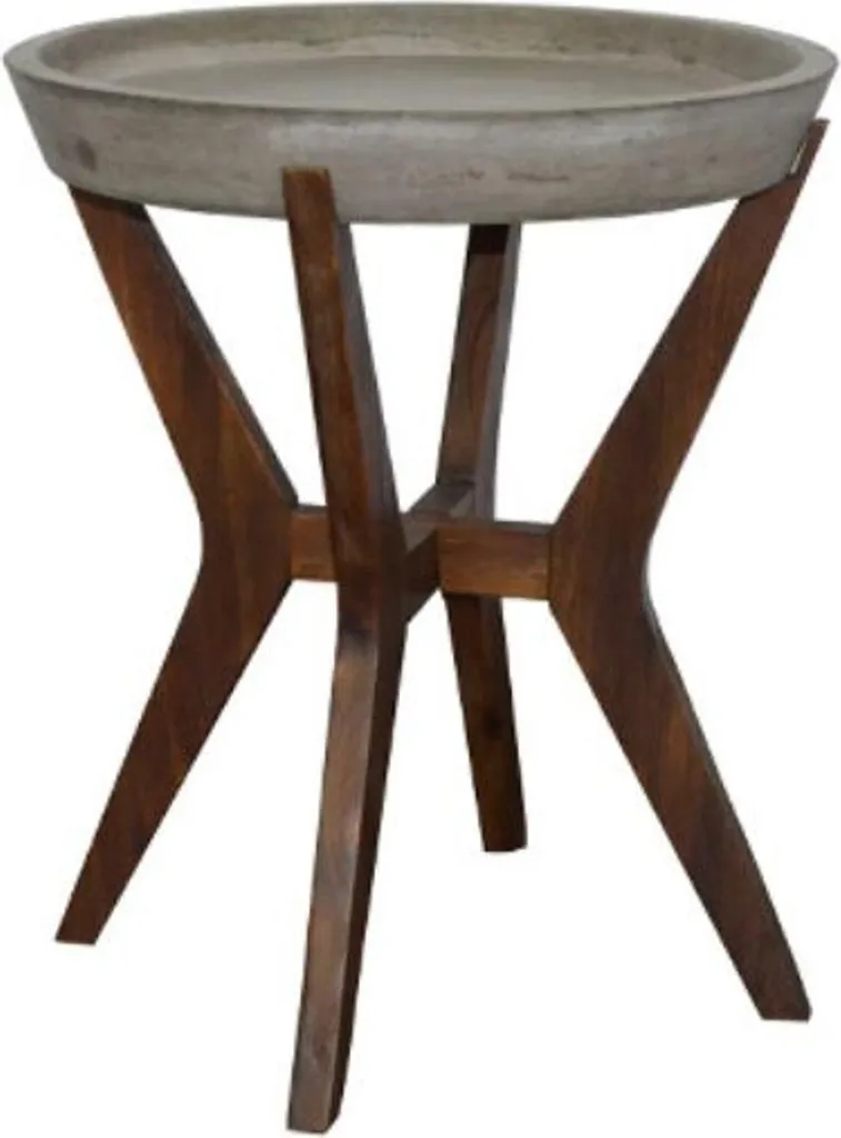 Guéridon de jardin bicolore Casa Padrino en gris et marron foncé 54cm