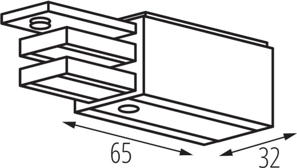 Kanlux Stromeinspeisung mit Stecker TEAR N Schwarz 33235