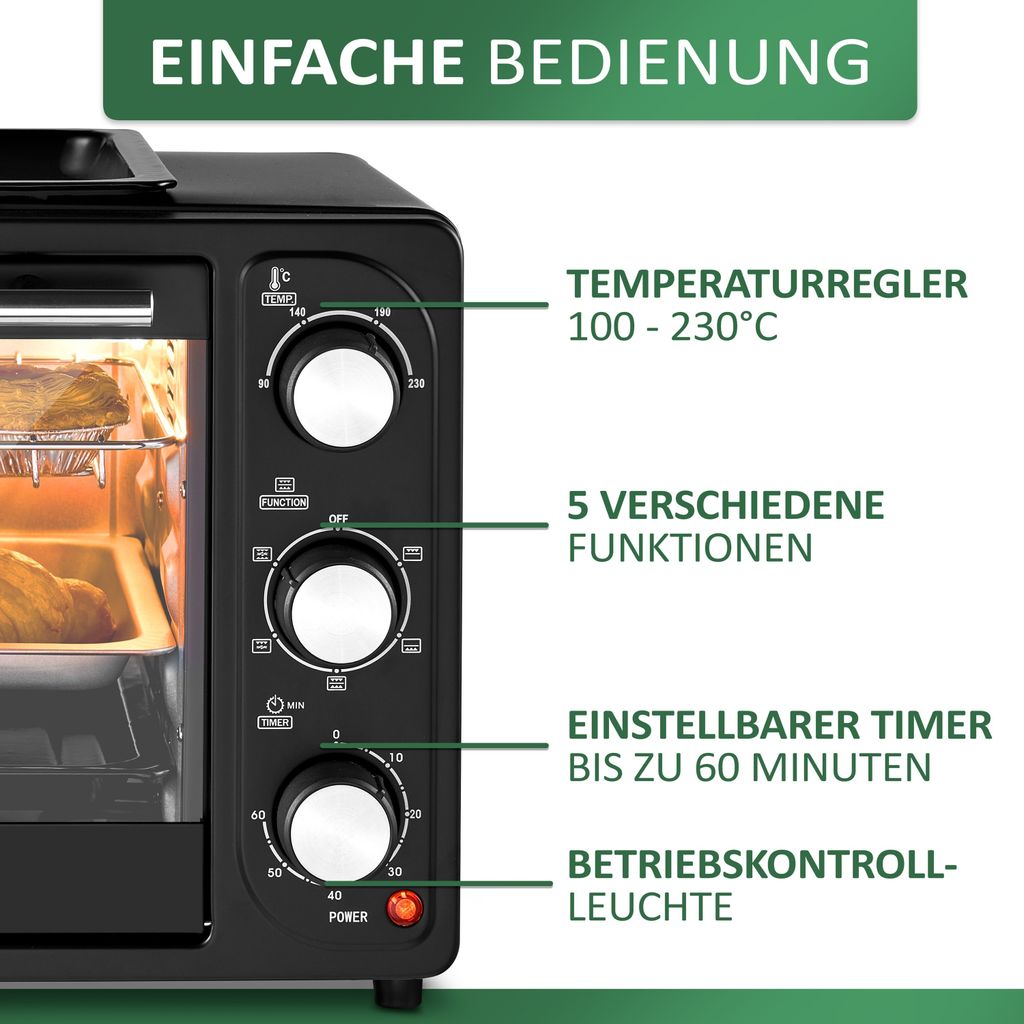 Steinborg 3 w 1 mini piekarnik z rusztem | 20 litrów | piec Zdjęcie produktu 7