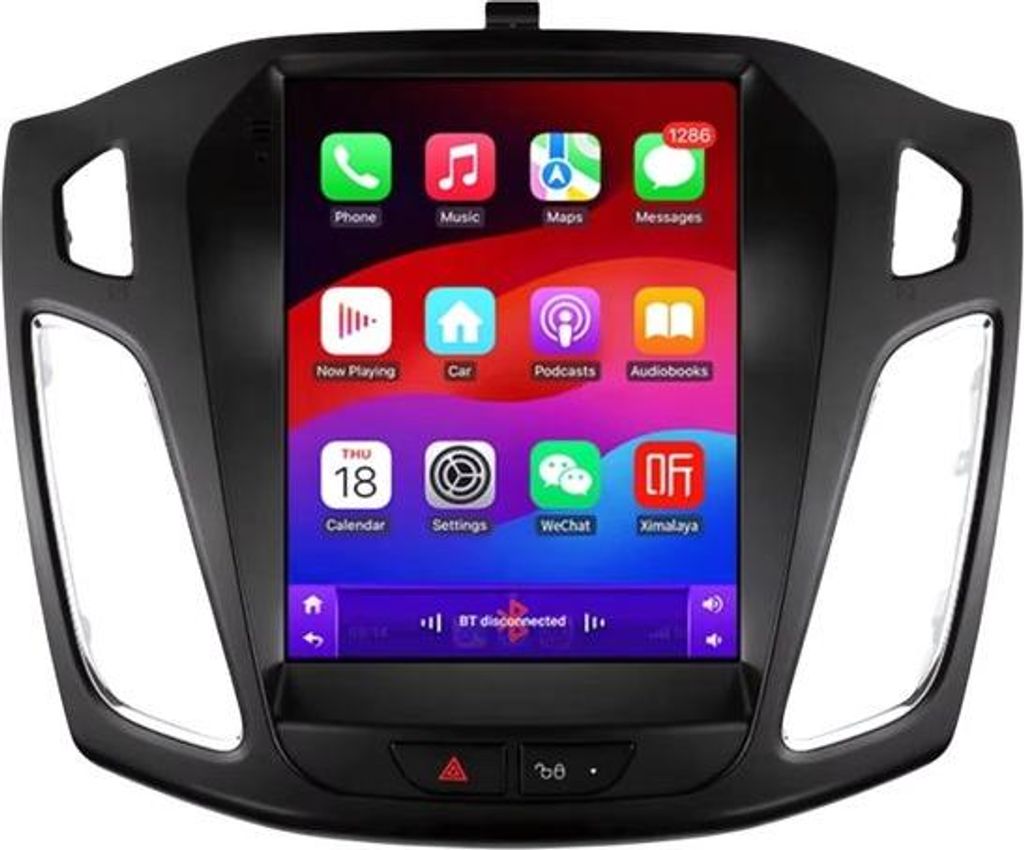 Autoradio mit Bluetooth und CarPlay für Ford Focus 3 MK3 (2011–2019) – Kompatibel mit Apple und Android – Stereoanlage mit Navigationssystem...