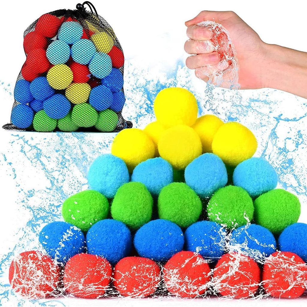 60 Wiederverwendbare Wasserbälle aus Schwamm, weiche Produktbild 