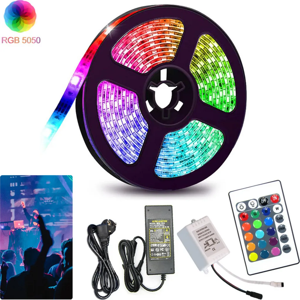 Set Striscia LED 1M Jopassy RGB - 30 LED per Gaming Desk e Setup TV