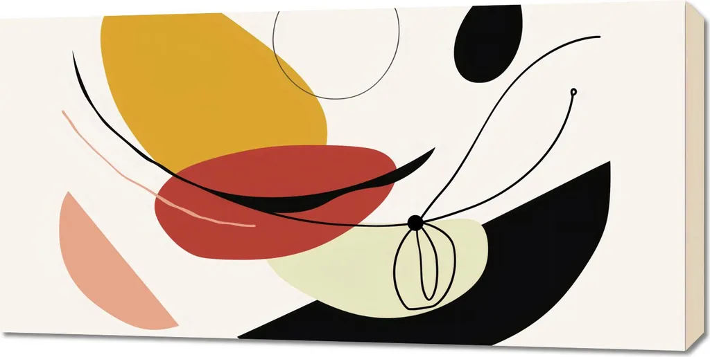 Quadro 100x50 cm Curvatura Geometrica - Arredo Moderno Casa e Ufficio