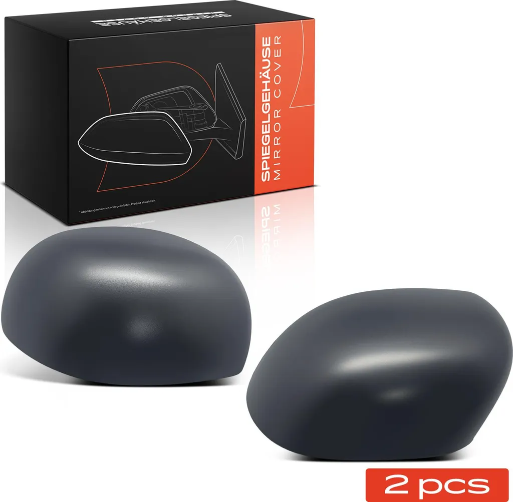 Paire de Coquilles de Rétroviseur Noir pour Fiat Panda II 1.2 et 1.4L