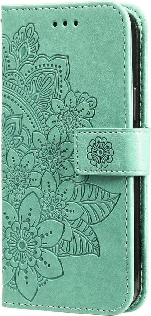 Motorola Moto G60s Hülle - Coverup Mandala Blumen Klapphülle - Grün