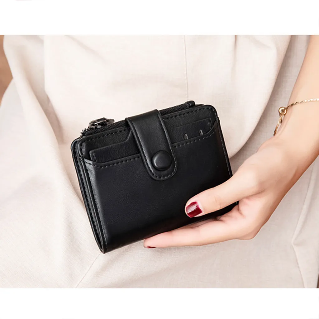 Elegante Portafoglio INF Nero Ecopelle: Idea Regalo Uomo con Slot Carte