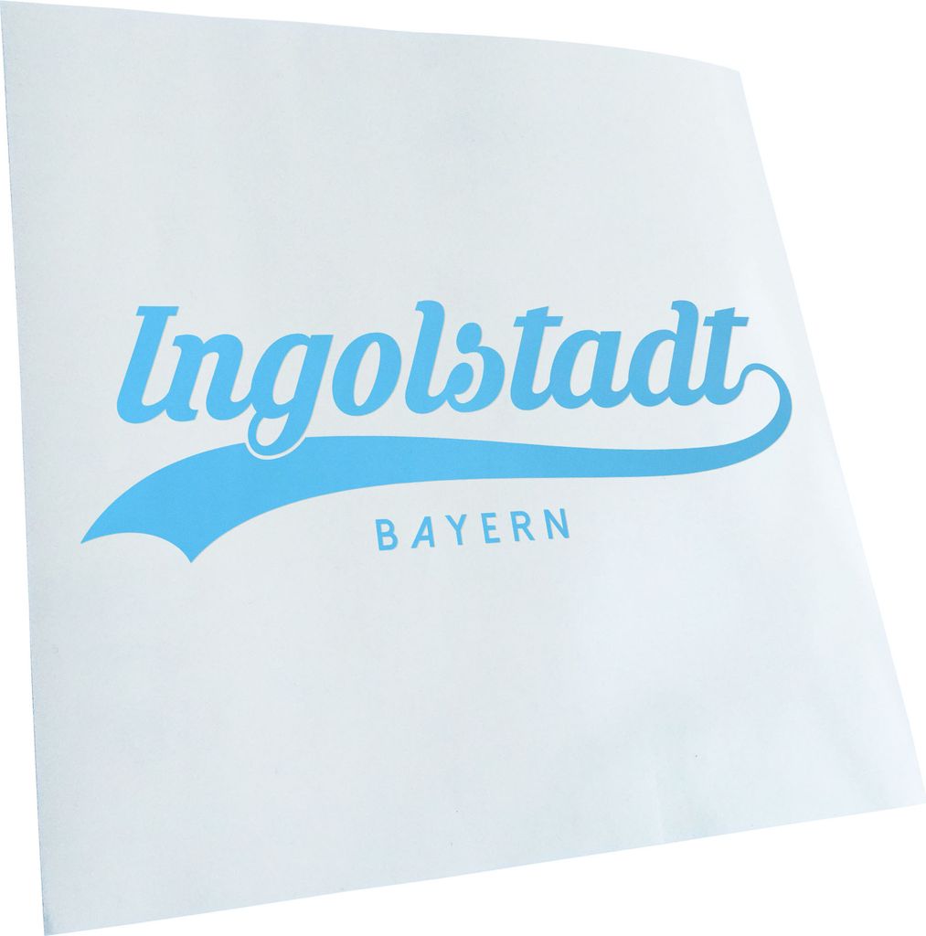 Kiwistar - Autoaufkleber - Ingolstadt Bayern - Lichtblau - 50x16cm - Aufkleber für Auto, Laptop, Fahrrad, LKW, Motorrad mehrfarbig JDM Decal Racing