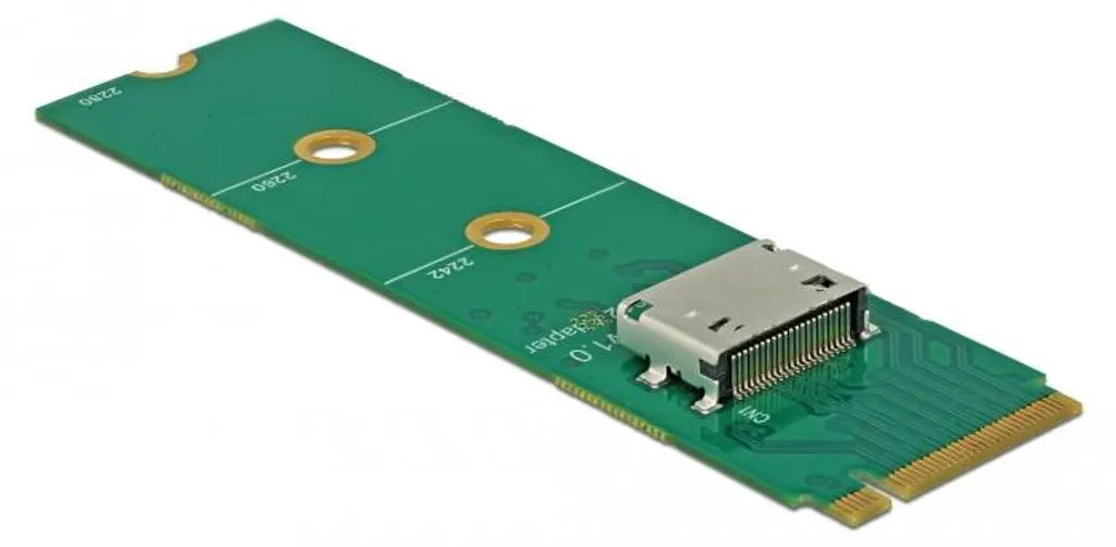 Convertisseur M.2 Key M SFF-8612 Delock avec Débit PCI Express 32 Gbps - 10