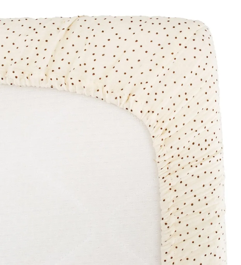 Fini les draps qui glissent : drap-housse 70x140 DOMIVA gaze de coton