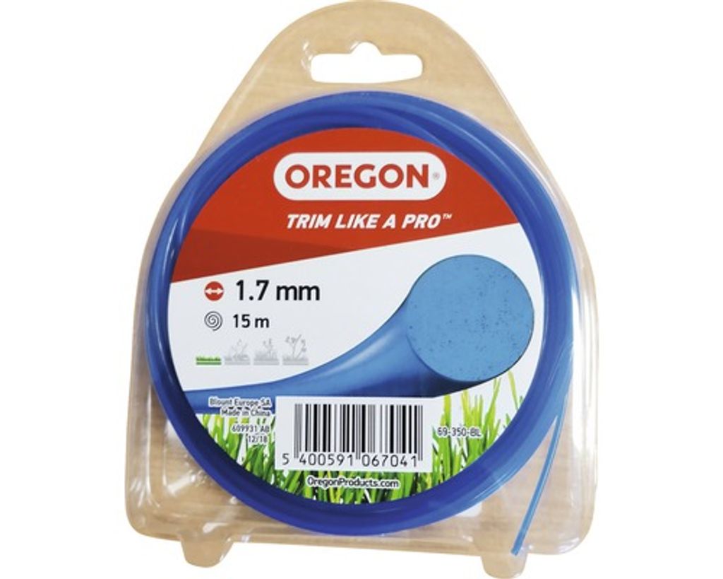 OREGON Mähfaden 1,7 mm x 15 m blau rund