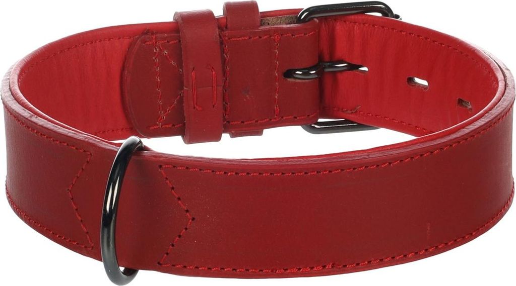 Flamingo Halsband gepolstert & breit Denver rot, Größe: M-L / Breite: 40 mm