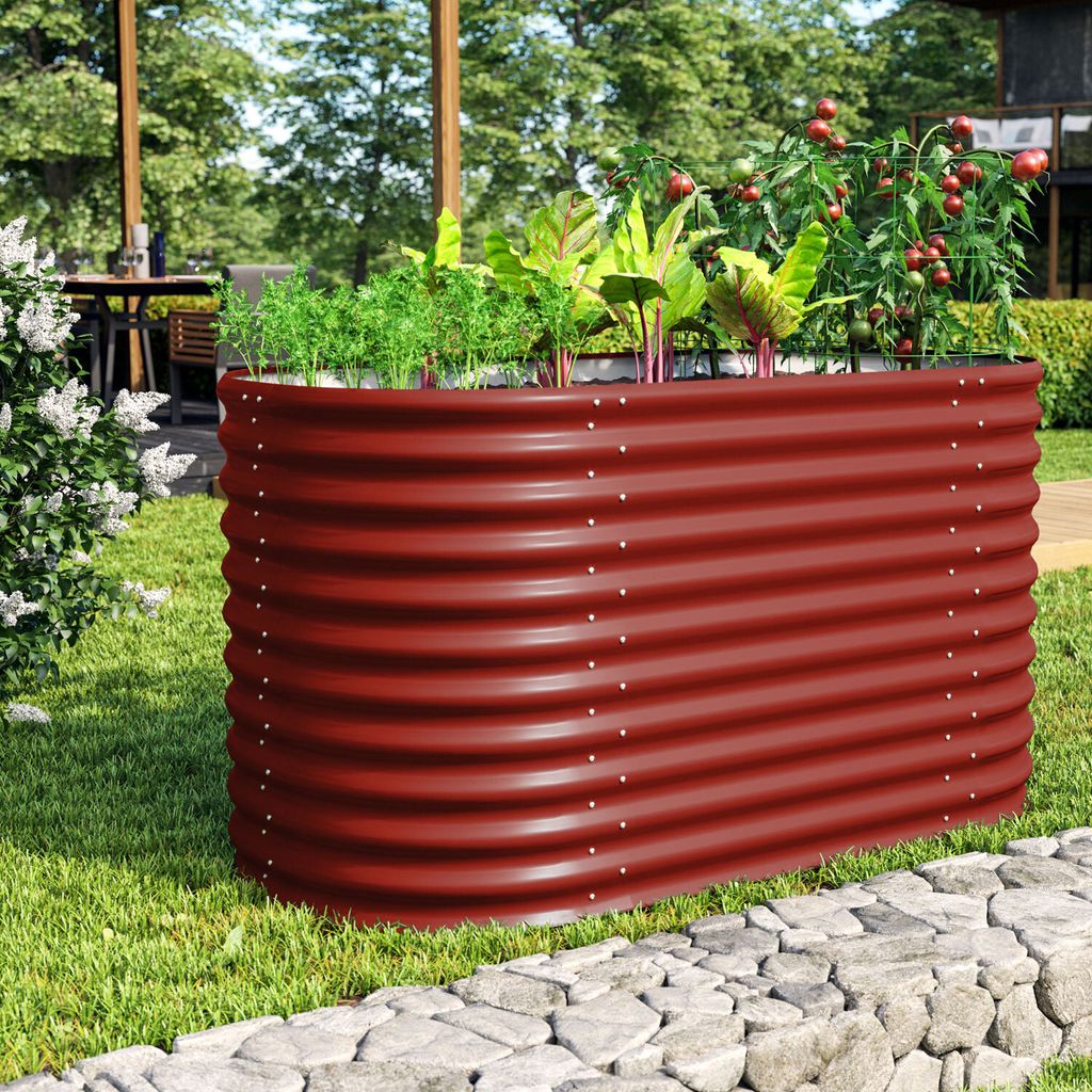 Vitavia Hochbeet "Terra 858" rubin rot 82 x 162 x 86 cm Produktbild 