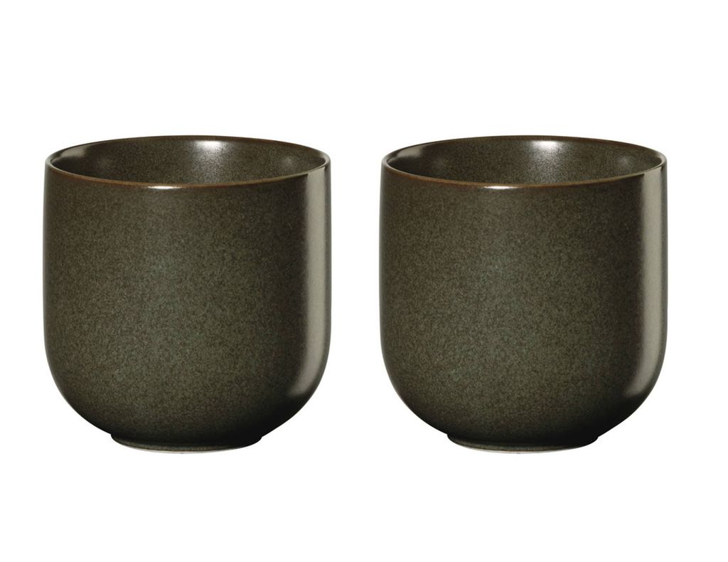 ASA Selection coppa nori Teebecher, 2er Set, Teetasse, Kaffeebecher, Tee Becher, Tasse, Porzellan, Grün, 200 ml, 19080192