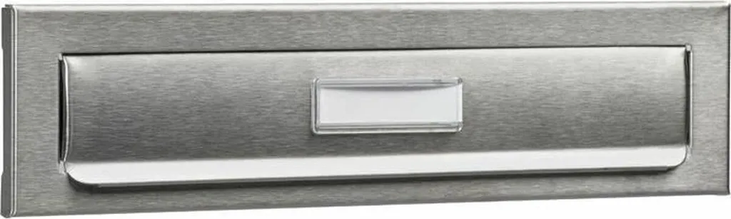 Plaque boîte aux lettres Burg-Wächter Acier Inox Argenté - 2 Lignes Gravable