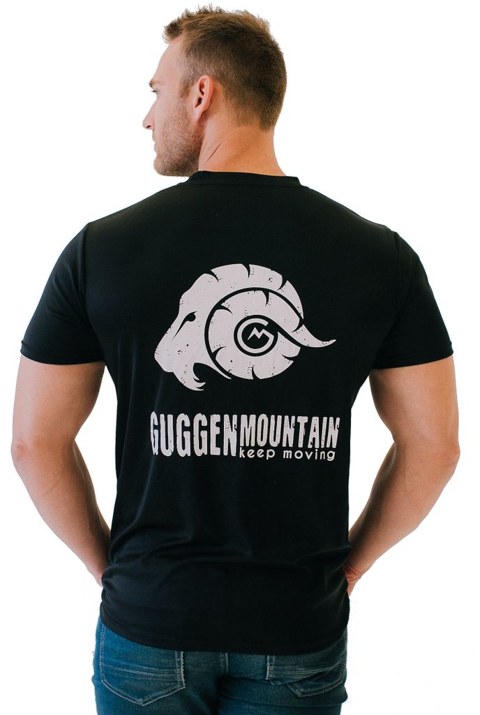 GUGGEN MOUNTAIN Herren Funktiosshirt Funktionswäsche Funktions T-Shirt Sport Outdoor Aktivitäten Schnelltrocknend Kurzarm Atmungsaktive Schwarz S