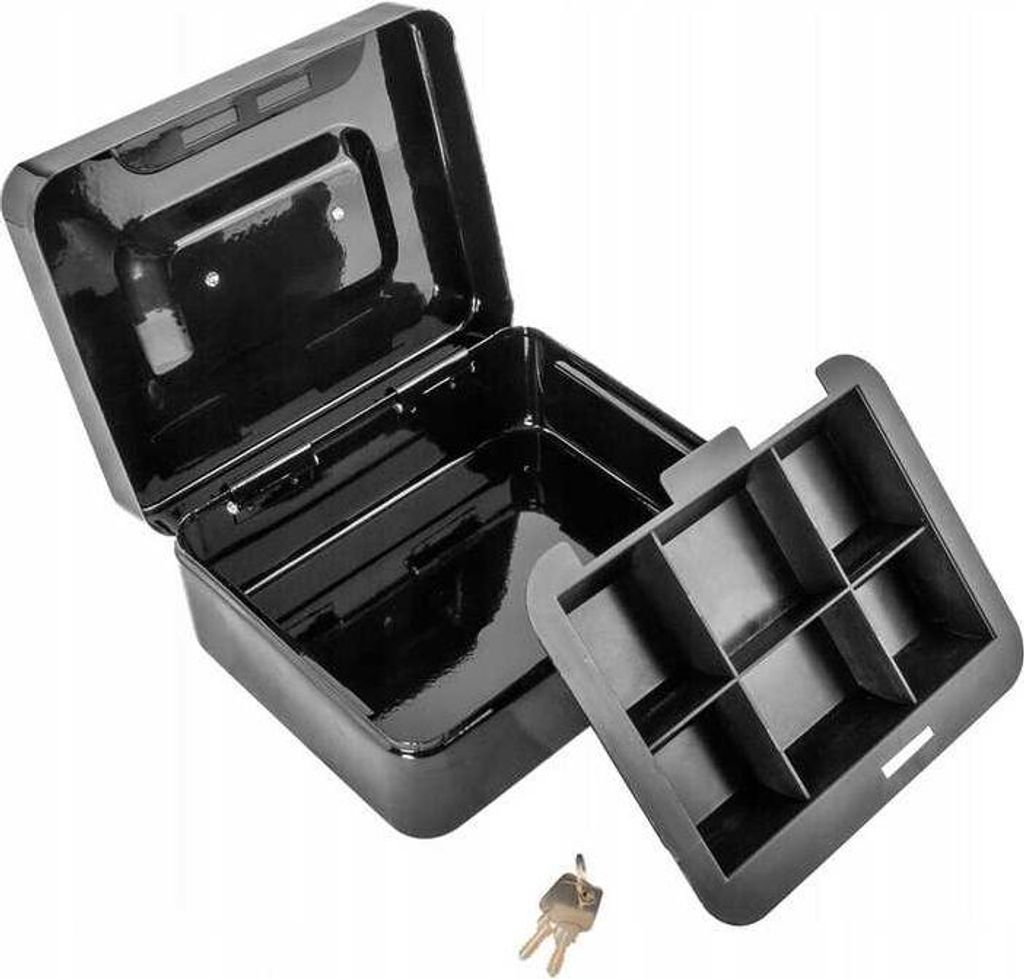 Geldkassette schwarz 20x16x9cm