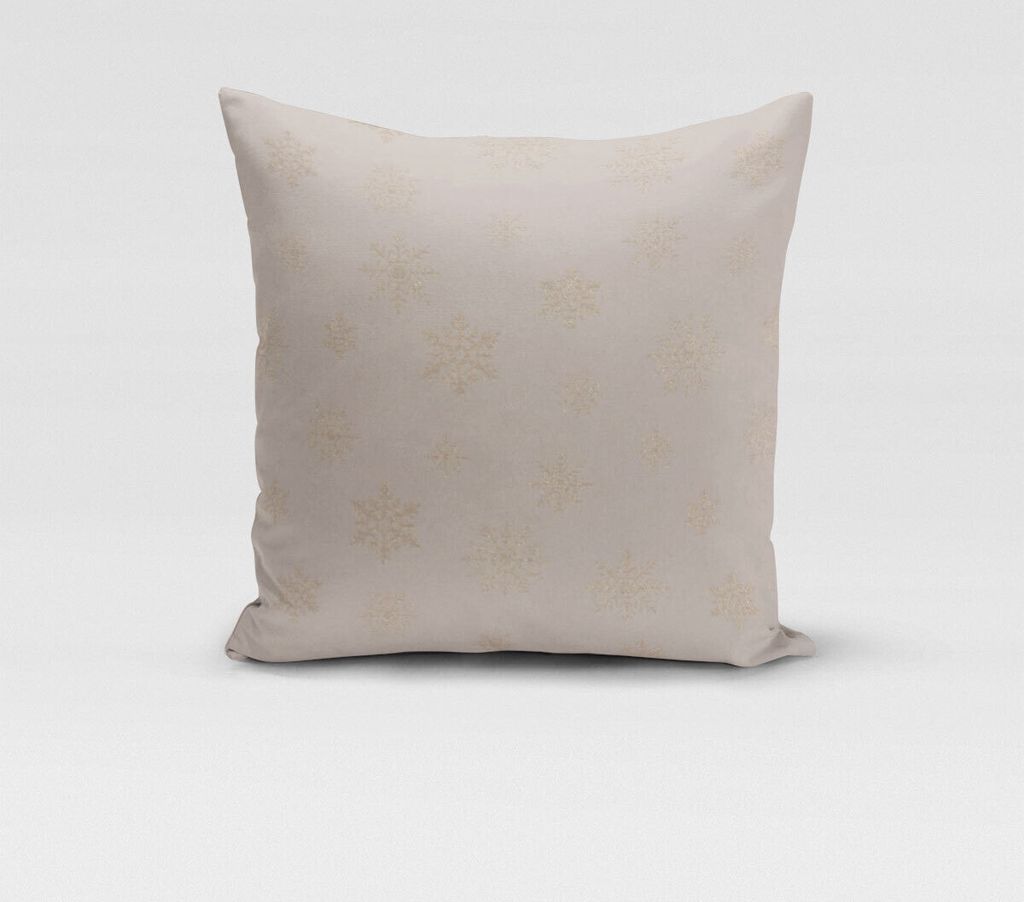 SCHÖNER LEBEN. Kissenhülle Eiskristalle beige gold Größe 60x60cm (HxB) 60x60cm (HxB) Größe