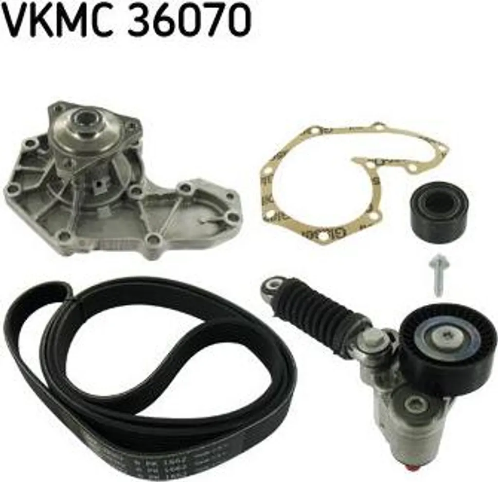 Révision Moteur : Kit Pompe à Eau et Courroies SKF VKMC 36070 pour Clio