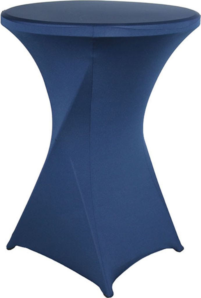 80x110cm Cocktailtischdecken Stretch-Elasthan-Cocktailtischabdeckung Stoff für Hochzeit, Bankett und Party (Dunke Blau)