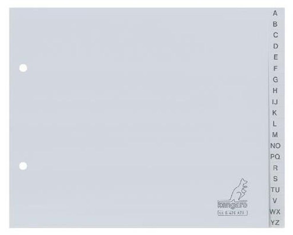 Classeur alphabet Kangaro A5 2 trous G420AZS alphabet gris Image du produit 