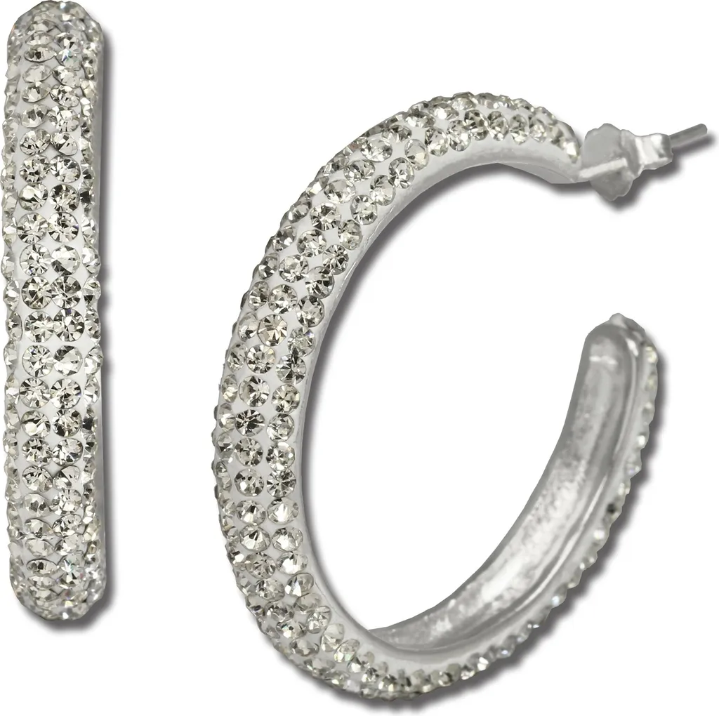 Boucles d'oreilles Glamour en Argent 925 avec Zirconia Blanc GSO212W