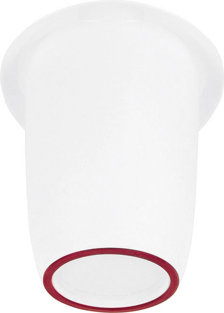 Quirltopf mit Deckel 1ltr, weiß/rot Produktbild 